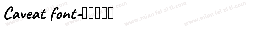 Caveat font字体转换
